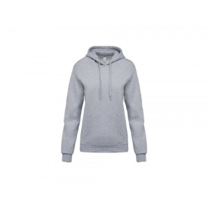 SWEAT SRA CARDADA BOLSO KANGURU CINZA MESCL K473